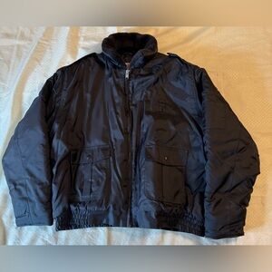 NATIONAL PATROL SECURITY BOMBER JACKET WATERPROOF 2XL Black